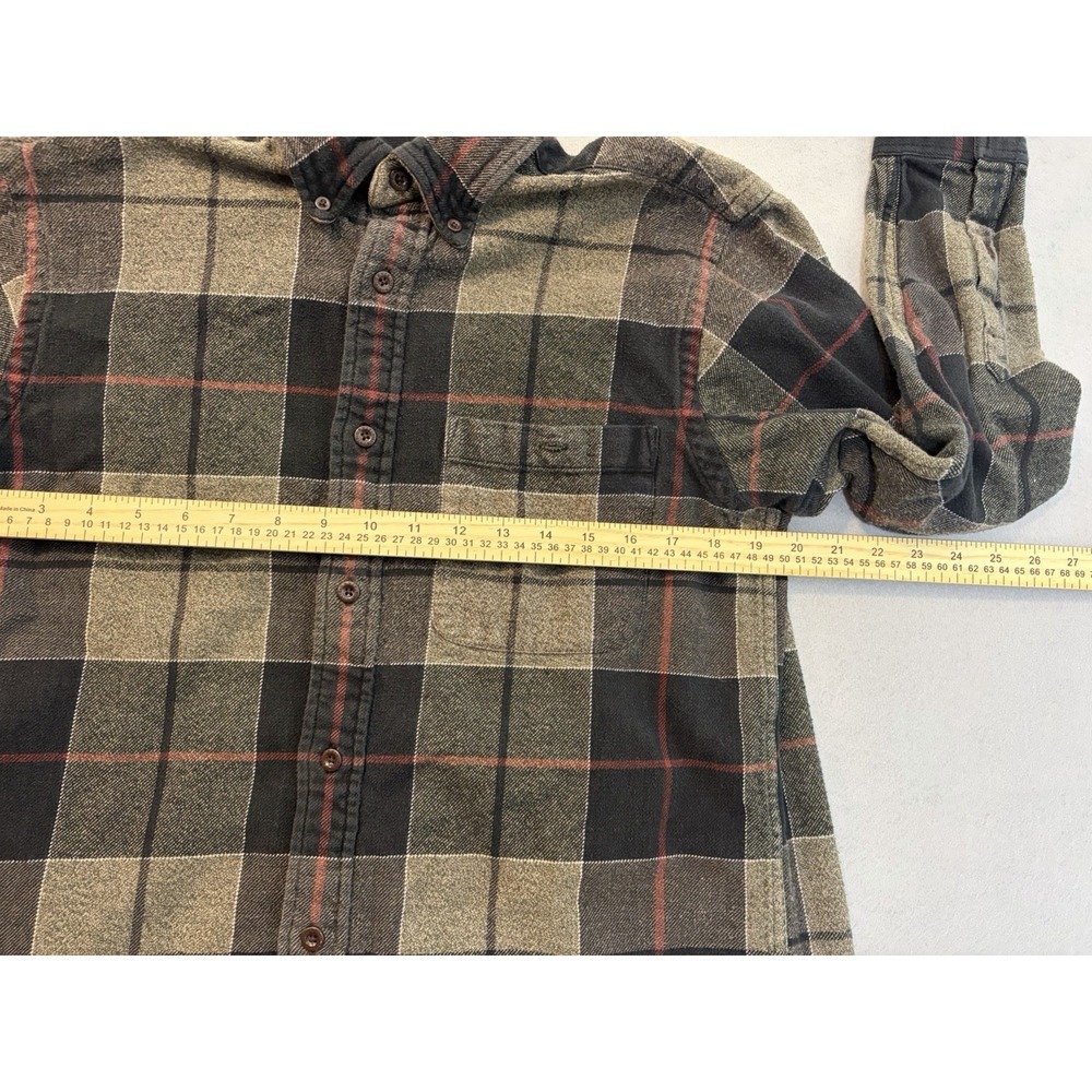 Orvis Plaid Flannel Button Down Heavyweight 100% Cotton Outdoors Workwear - Picture 2 of 8